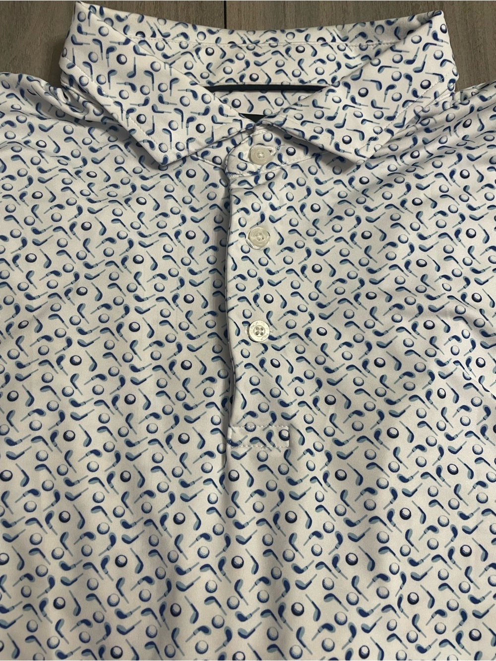 RLX Ralph Lauren Golf Polo Shirt XXL Golf Club & Ball Print Performance